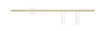 Aldex kinkiet (prawy) Trevo 2 2xGU10 biało/mosiężny 1097D40_2