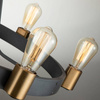 Quintiesse lampa wisząca Silas 6xE27 czarno/mosiężna QN-SILAS-6P-DZ