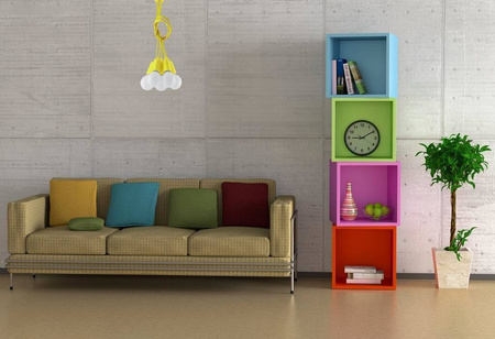 Sollux lampa wisząca Diego 5 5xE27 żółta SL.0580