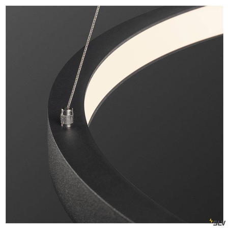 SLV lampa wisząca LED Halo 25W 1500lm 3000/4000K czarna 1002909