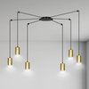 Emibig lampa wisząca Traker 6 6xGU10 czarno/złota 526/6