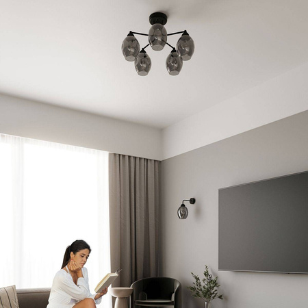 Sollux plafon Fillan 3xE27 czarny SL.1144