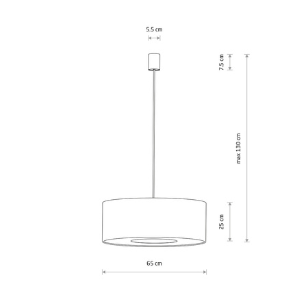 Nowodvorski lampa wisząca Cedro L E27 1x25W beżowa 11666
