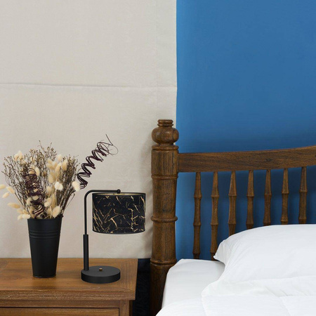 Milagro lampka biurkowa Senso E27 czarno/złota MLP7299