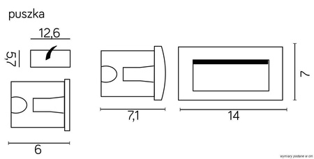 Su-ma oprawa ścienna zewnętrzna LED Mur-Led 3W 120lm 3000K szara IP65 M2031