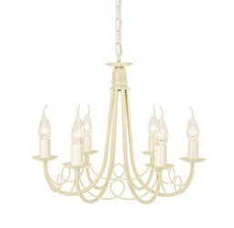 Elstead żyrandol / lampa wisząca Minster 6xE14 kość słoniowa/złota MN6-IV-GOLD