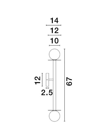 Luces Exclusivas kinkiet Morelos 2xG9 czarny LE42893
