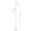 Argon lampa podłogowa Torre G9 czarna 150cm 7082