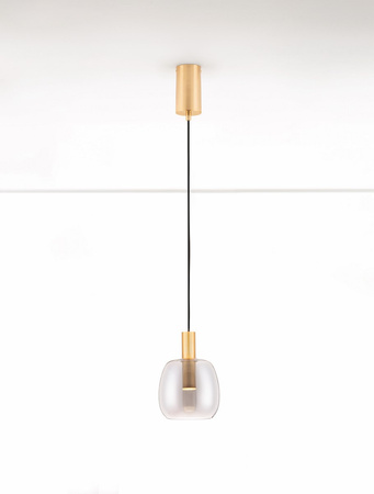 Luces Exclusivas lampa wisząca LED Iquitos Ø 16 cm 7W 192lm 3000K IP20 złota LE44845