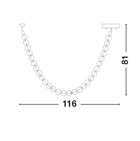 Luces Exclusivas lampa wisząca LED Moca ściemnialna 48W 4031lm 3000K IP20 chrom LE44208