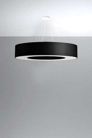 Sollux lampa wisząca Saturno 90 8xE27 czarna SL.0796
