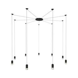 Step Into Design lampa wisząca Linea 9xG9 czarna XT005-9P