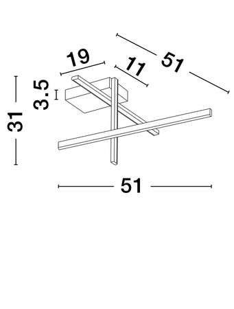 Luces Exclusivas lampa sufitowa LED Charazani ściemnialna 26W 973lm 3200K IP20 czarno/złota LE44819