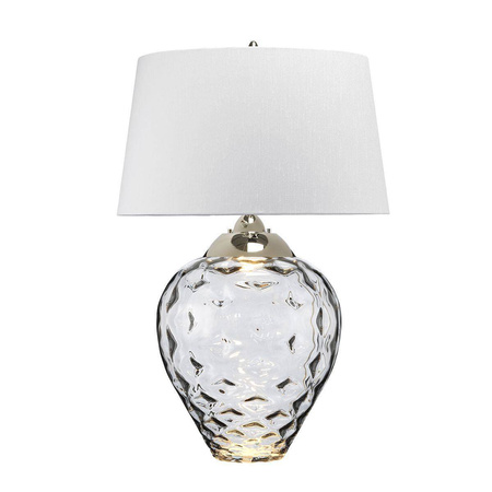 Quintiesse lampka biurkowa Samara 2xE27 + GU10 szara/nikiel Ø51cm QN-SAMARA-TL-LRG-SMK