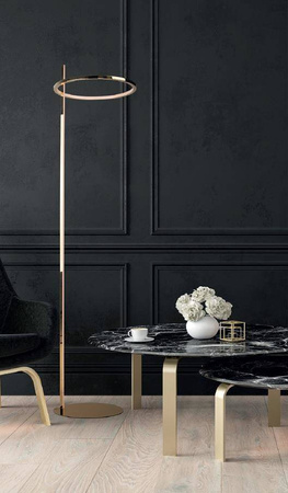 Maxlight lampa podłogowa LED Lozanna 27W 2700lm 3000K złota 170cm F0050 Linia Maxlight Select