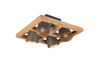 Trio plafon Bell 4xE14 nikiel/drewniany 601900467