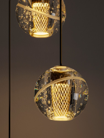 Luces Exclusivas lampa wisząca LED Cuyo ściemnialna Ø 31 cm 16W 832lm 3000K IP20 złota LE44212