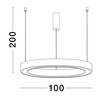Luces Exclusivas lampa wisząca LED Milpa ściemnialna Ø 100 cm 60W 3389lm 3000K IP20 biała LE43288