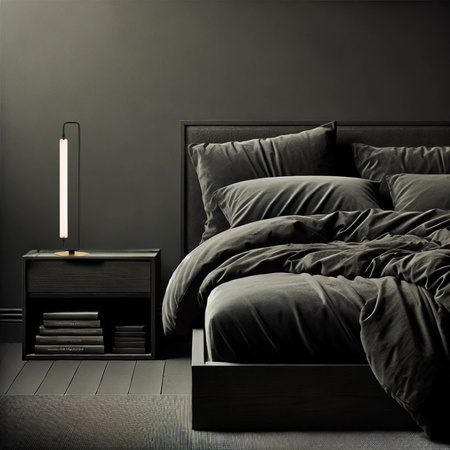 Luces Exclusivas lampa stołowa LED Huanta Ø 18 cm 20W 1359lm 3000K IP20 wys. 67,5 cm czarno/złota LE44428