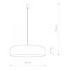 Nowodvorski lampa wisząca Turda 3xE27 biała Ø50 8945