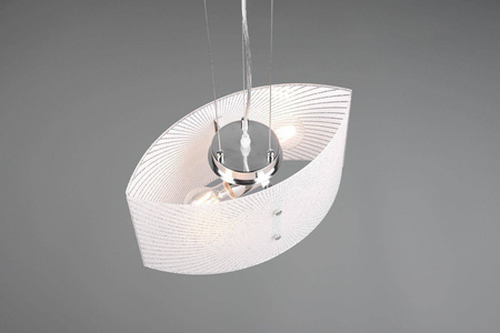 Trio żyrandol / lampa wisząca Elisa 2xE27 biało/srebrna 312200200