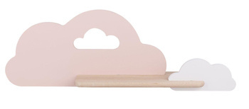 Candellux kinkiet dziecięcy LED z półką IQ Kids Cloud 5W 250lm 4000K różowy/biały 21-75703