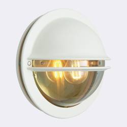 Norlys kinkiet zewnętrzny Berlin E27 biały/przezroczysty IP54 610WH