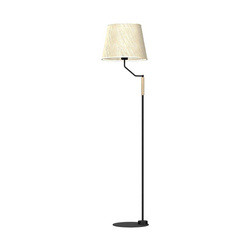 Milagro lampa podłogowa Etna E27 czarno/naturalna 160cm MLP7279