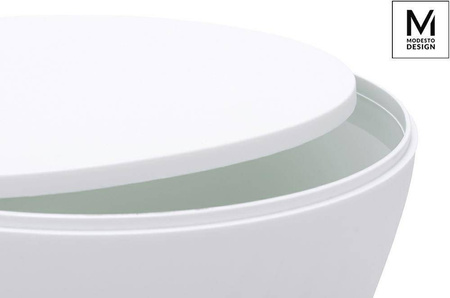 Modesto Design stołek Tamburo biały polipropylen PP612.WHITE