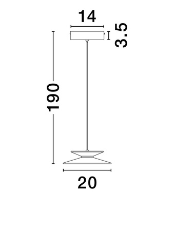 Luces Exclusivas lampa wisząca LED Guanay ściemnialna Ø 20 cm 7W 414lm 3000K IP20 czarno/złota LE44741