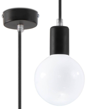 Sollux lampa wisząca Edison E27 czarna SL.0152