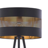 TK Lighting lampa podłogowa Tago Black E27 czarno/złota 145cm 5053