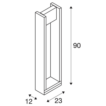 SLV lampa stojąca zewnętrzna LED Quad 18W 1550lm 3000K antracytowa 90cm IP65 1003001