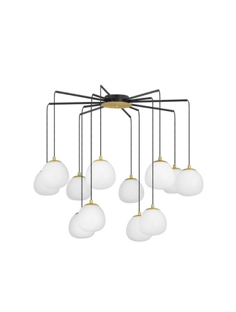 Luces Exclusivas lampa wisząca LED Adobe Ø 75 cm G9 12x5W IP20 czarno/złota LE43364