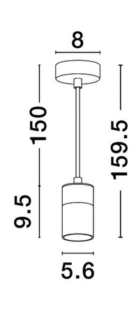 Luces Exclusivas lampa wisząca Cayes GU10 czarno/złota LE42620