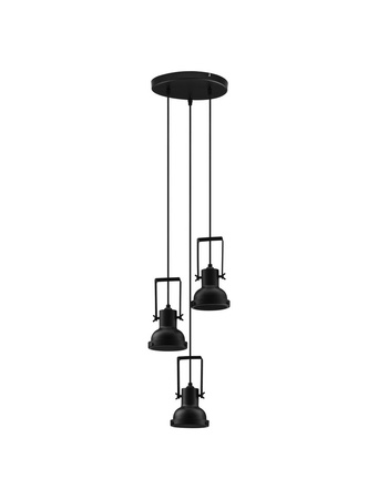 Luces Exclusivas lampa wisząca LED Bancos Ø 24 cm E14 3x5W IP20 czarna LE43714