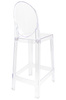 King Home Krzesło barowe VICTORIA 75 cm transparentne KH010100215