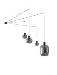 Luces Exclusivas lampa wisząca Padre 4xΕ27 czarna LE42632