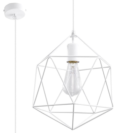 Sollux lampa wisząca Gaspare E27 biała SL.0290