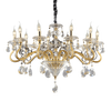 Ideal Lux żyrandol / lampa wisząca Negresco 10xE14 złota 087771