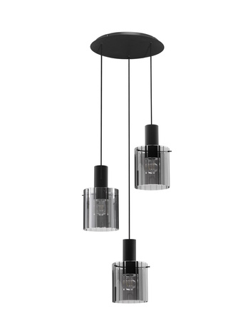 Luces Exclusivas lampa wisząca LED Oran Ø 45 cm E27 3x12W IP20 czarna LE44244