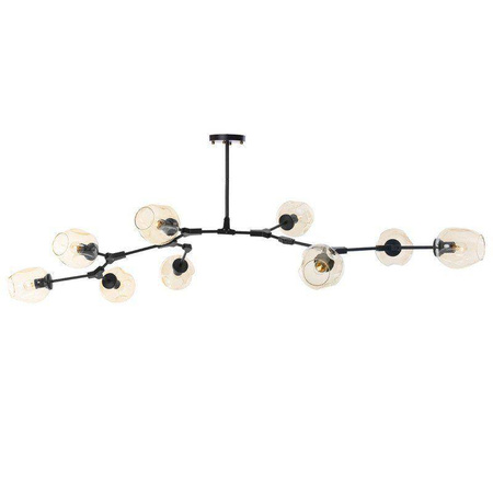 Step Into Design lampa wisząca Modern Orchid 9 9xE27 bursztynowo/czarna ST-1232-9 black amber