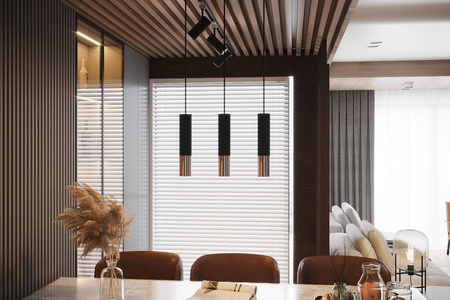 Sollux lampa wisząca Loopez 1 GU10 czarno/miedziana SL.0946