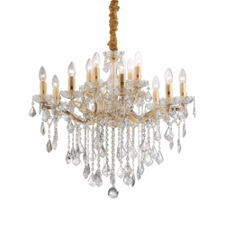 Ideal Lux żyrandol / lampa wisząca Florian 12xE14 złota 035611