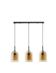 Luces Exclusivas lampa wisząca Bonao 3xΕ27 czarno/bursztynowa LE42644