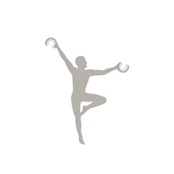 Nowodvorski dekoracyjny uchwyt do przewodu Acrobat szary 11796