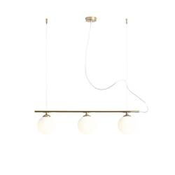 Aldex lampa wisząca Beryl Glass 3xE14 złota 1006E_30