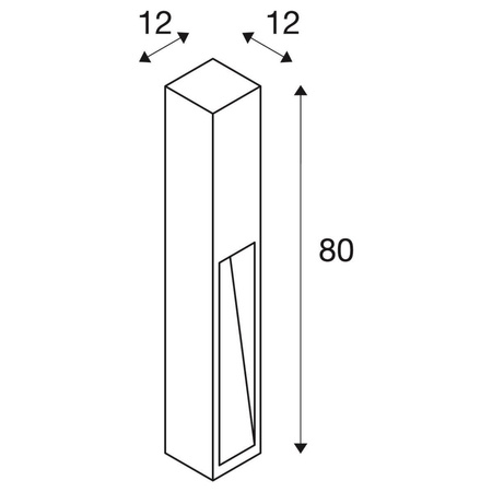 SLV lampa stojąca zewnętrzna LED Rusty 80 Slot 9W 30lm 3000K rdzawa 80cm IP55 233457