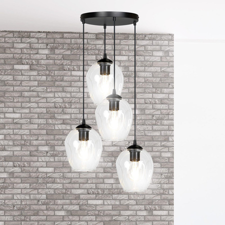 Emibig lampa wisząca Istar 4 4xE27 czarna 679/4PREM