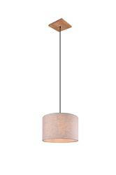 Trio lampa wisząca Elmau 4xE27 szara nikiel antyk 302100130